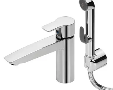 фото Cмеситель для раковины Oras Cubista 2806 с гигиеническим душем