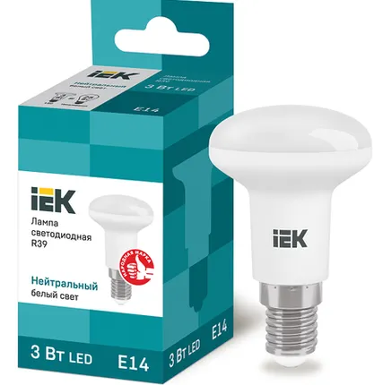 Фото №0 IEK Лампа светодиод. 3/4000/Е14/R39 рефлек. IEK