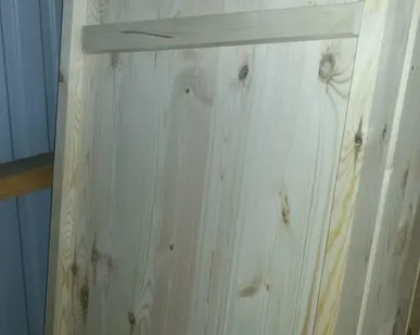 фото Дверь банная сосновая с коробкой 650х1650