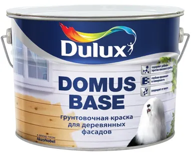 фото DULUX DOMUS BASE КРАСКА ГРУНТОВОЧНАЯ ДЛЯ ДЕРЕВЯННЫХ ПОВЕРХНОСТЕЙ Дулюкс
