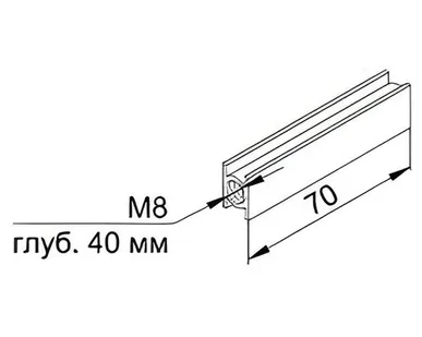 фото Профиль закладной 7 см (с резьбой)