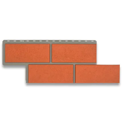 Фото №0 Фасадная панель (АП) "КАМЕНЬ Неаполитанский" (терракотовый) 1255*450 мм (раб.размер 1000*430)