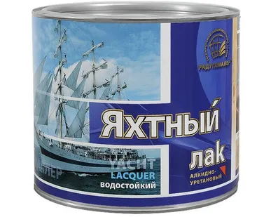 фото Лак яхтный РадугаMaler 1.9 л. бесцветный глянцевый алкидно-уретановый