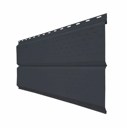 Фото №0 Софит перфорированный металлический 0,40х264х3000мм графит