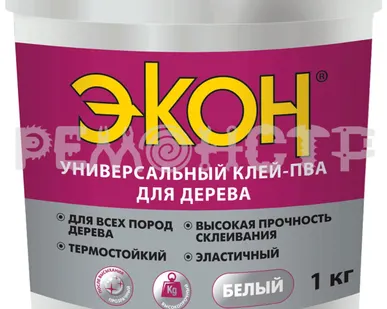 фото Клей универсальный 'ЭКОН ПВА', 1л (2459281) (12) ВС (ВЗ) П