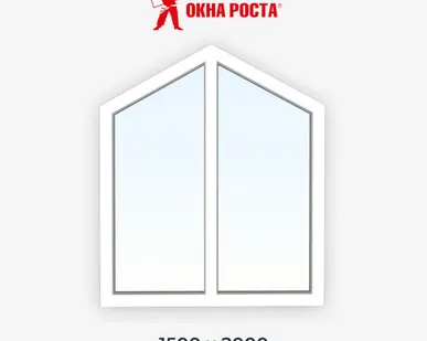 фото Трапециевидное пластиковое окно №5, 2000x1500