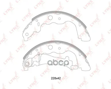 фото Колодки Тормозные Барабанные | Зад | LYNXauto арт. BS6304