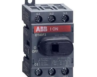 фото Рубильник с ручкой OT40F3 3п 40А 400/750В AC/DC IP20 ABB