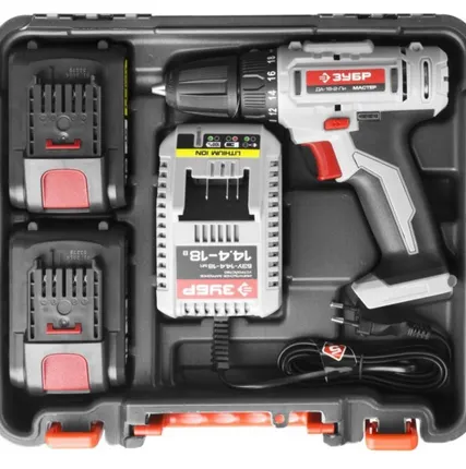 Фото №2 Аккумуляторный шуруповерт Зубр ДА-18-2-ЛИ КНМ1