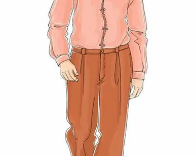 фото Выкройка: розовая рубашка от 1 шт.