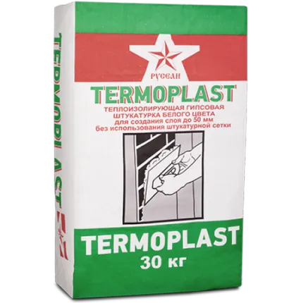 Фото №0 Штукатурка гипсовая Термопласт Русеан белая 30 кг