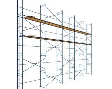 фото Леса рамные строительные ЛРС 10х15м (2 яруса)