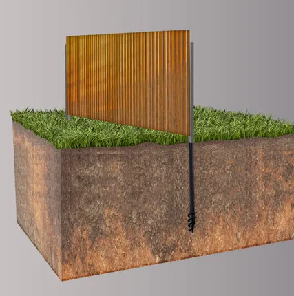 Фото №0 Забор из профнастила Мореный Дуб на винтовых сваях "Шурупы"