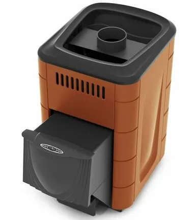 Фото №0 Печь для бани ТМФ Компакт 2017 Inox дверца антрацит терракота.