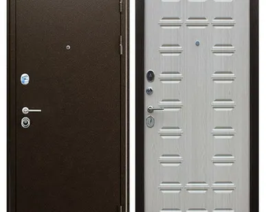 фото Входная дверь Спартак медный антик-беленый дуб АСД