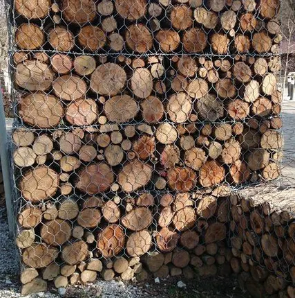 Фото №0 Габионы из дерева