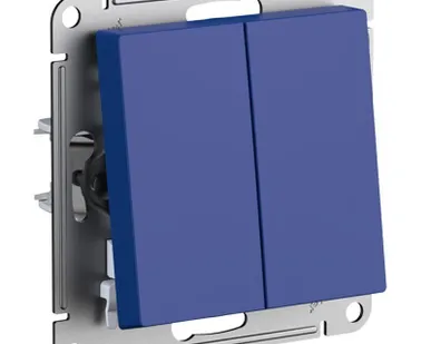 фото Выключатель 2-кл. AtlasDesign (сх.5) 10AX механизм аквамарин SE ATN001151