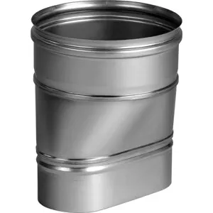 фото Переходник с овала 100х200 на D131.5, AISI 321 0,5мм (Вулкан)