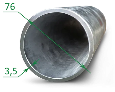 фото Труба оцинкованная эсв 76x3.5