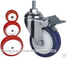 фото Колесо поворотное с болтом LEMA LM EG3-TPU-125-120-B6