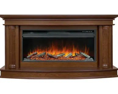 фото Каминокомплект Rome под Vision 42 (каштан) + Royal Flame Vision 42 LOG Led