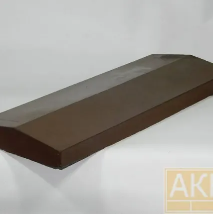 Фото №0 Крышка заборная двускатная (серый) 170х400х50 мм (вес 6,75 кг)