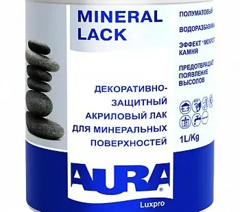 фото Лак для камня и кирпича полумат. 1л AURA MINERAL