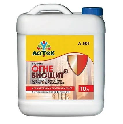 Фото №0 Пропитка Огне-биощит - 2 Л 501 (10 л) Белый 10 л