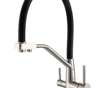 фото Смеситель для кухни, R-излив с подключением к фильтру, черный, артикул K25 B