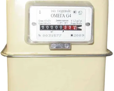 фото Счетчик газа ОМЕГА G4 (левый) с термокоррекцией