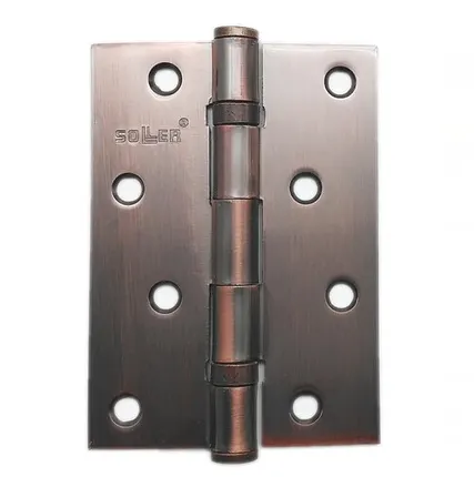Фото №0 Петля дверная прямая 4" SOLLER медь (сталь 100*70*2)