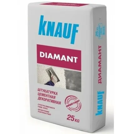 Фото №0 Штукатурка декоративная Диамант Короед 2,5 25 кг Knauf