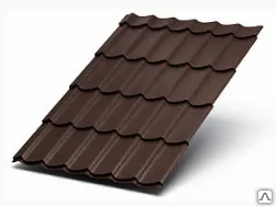фото Металлочерепица "Монтеррей" NormanMP цвет Шоколадно-коричневый RAL8017