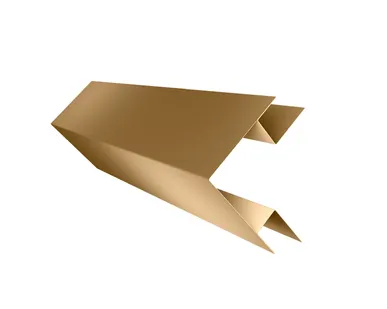 фото Угол внешний сложный 75х75 0,45 PE с пленкой RAL 1014 слоновая кость