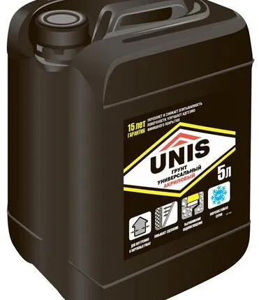 Фото №0 Грунтовка Unis универсальная, 5 кг, 5 л, бесцветный