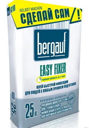 Фото №0 Клей для плитки Бергауф Изи Фиксер быстрой фиксации, 25кг