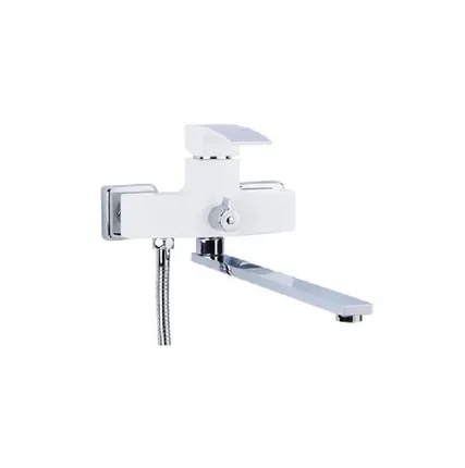 Фото №0 Смеситель для ванны GAPPO G2207- 7 с поворотным изливом 350 мм, цвет: хром/белый