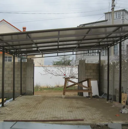 Фото №0 Изготовление двускатного навеса для автомобиля