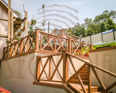 фото Ограждение из ДПК SEQUOIA