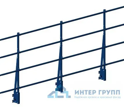 Фото №0 Ограждение парапетное ELITE H-1200/3,0м (4трубы) ГОСТ Р 53254-2009 V1, V2