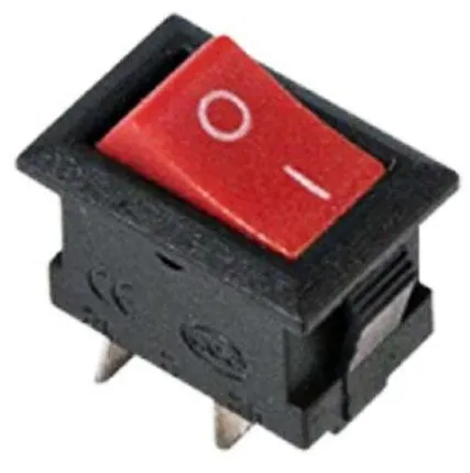 Фото №0 Выключатель клавишный 250В 3А (2с) ON-OFF Micro RWB-101 красн. Rexant 36-2011