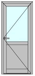 Фото №0 Дверь алюминиевая внутренняя "холодная" Вариант 7