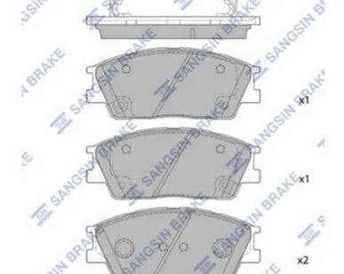 фото Sangsin Brake Колодки тормозные передние Soul 19 ор 58101K0A50 Sangsin Brake SP4372