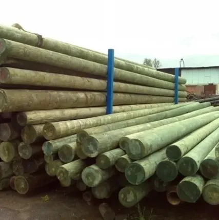 Фото №0 Деревянная опора ЛЭП пропитанная L=6.5м