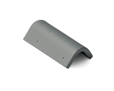 фото Цементно-песчаная боковая универсальная черепица BRAAS Таунус графит