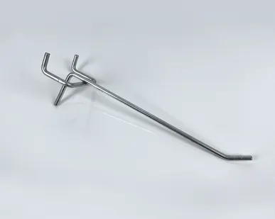 фото Крючок для перфорированной панели одинарный L=150мм d=4мм, шаг 50мм, цинк