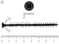 фото Саморез черный по дереву 4,2х76 Средняя фасовка (150шт)