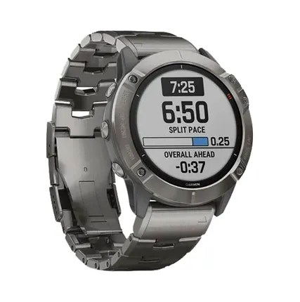 Фото №0 Часы Garmin Fenix 6X Pro Solar титановый с титановым браслетом
