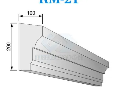 фото Фасадные межэтажные карнизы из пенопласта (пенополистирола) КМ-21 ПСБ-С-25Ф