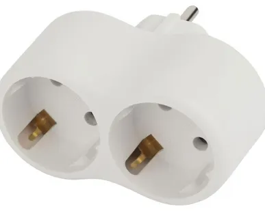 фото Разветвитель 2-м SPx-2e-W с заземл. 16А бел. Эра Б0053478